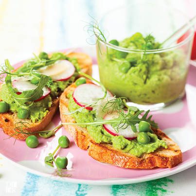 Sweet Pea Crostini