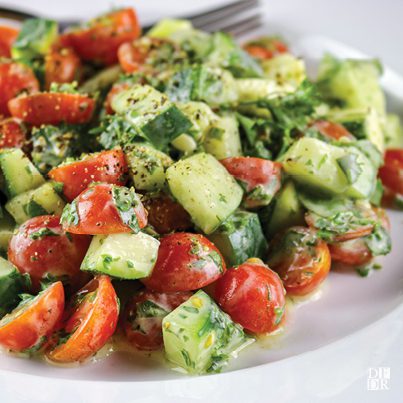 Tomato-Cucumber Salad with Avocados